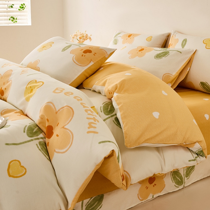 91家纺网 家纺一手货源 找家纺 潮邦创意家居 2025特价春夏新款13070全棉四件套 【第一批】 向阳花开