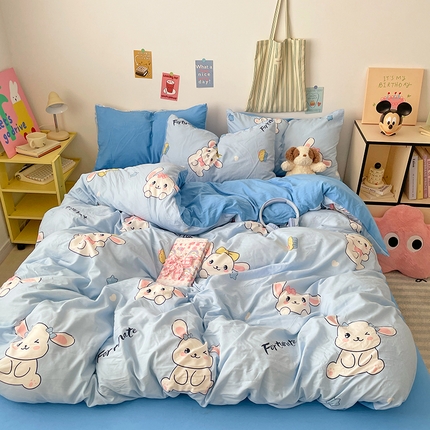 91家纺网 家纺一手货源 找家纺 （总）卡斯诺家纺馆 2025新款水洗云朵棉四件套【下载文件夹包含买家秀】