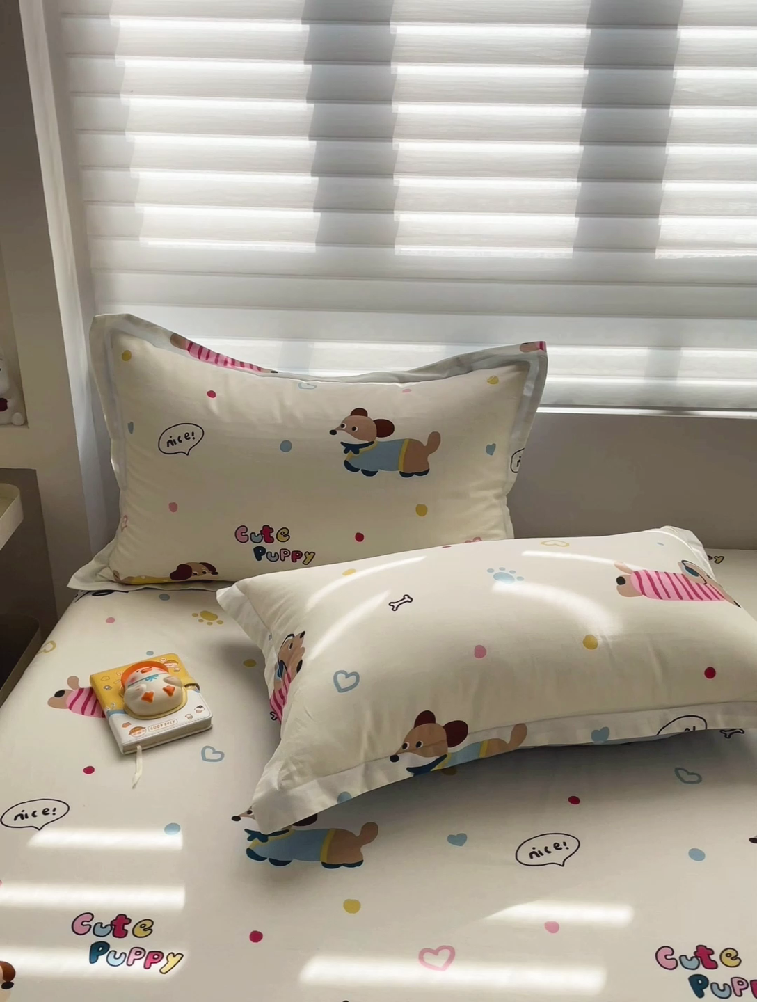 91家纺网 家纺一手货源 找家纺 春雨家居 2025新款春夏卡通印花全棉单枕套 8.童趣蜜歌