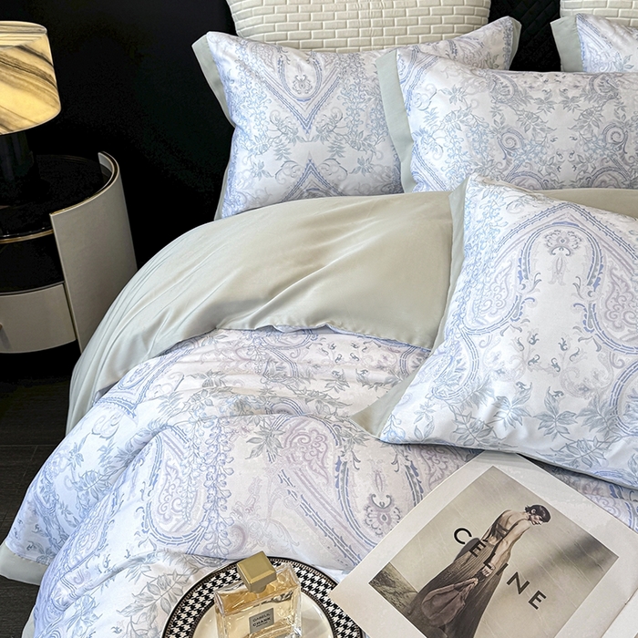 91家纺网 家纺一手货源 找家纺 迷尚家居 2025新款100%莱赛尔数码印花四件套 梦境之翼