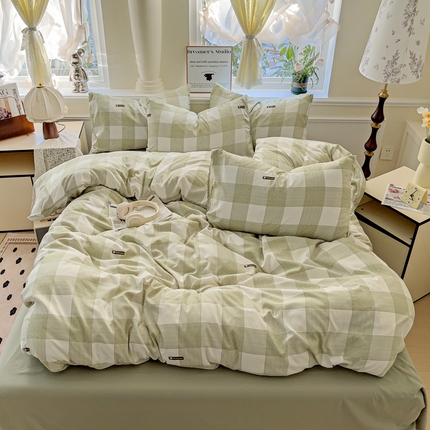 逸尚阁 2025新款针织双层纱印花四件套（提供买家秀） 律动