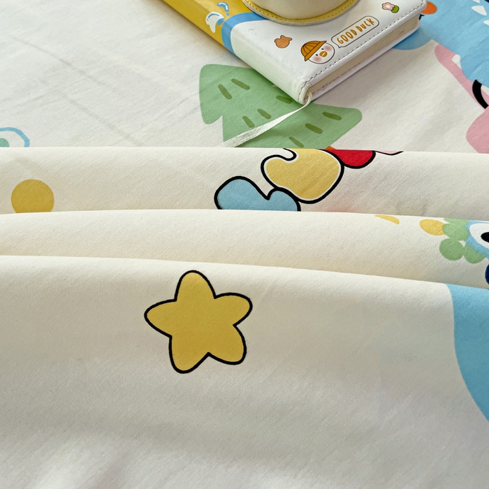 91家纺网 家纺一手货源 找家纺 春雨家居 2025新款春夏卡通印花全棉单枕套 5.快乐旅行