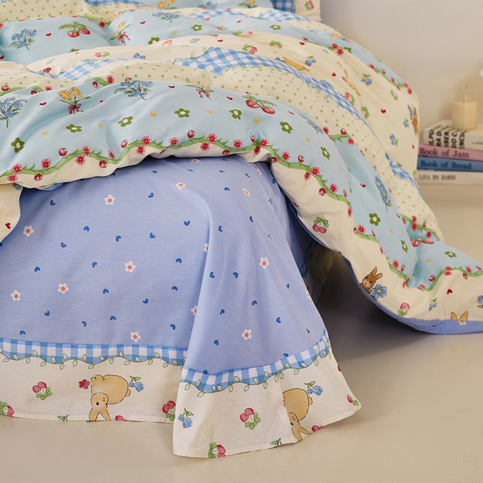 91家纺网 家纺一手货源 找家纺 潮邦创意家居 2025特价春夏新款13070全棉四件套 【第一批】 云瑶花园