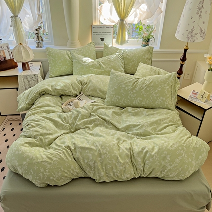 逸尚阁 2025新款针织双层纱印花四件套（提供买家秀） 悠若