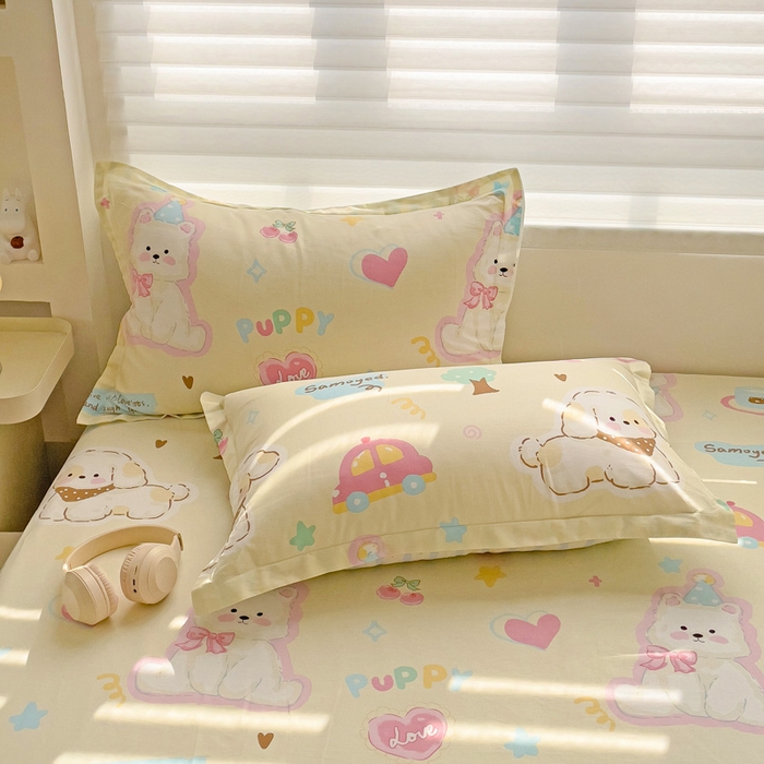 91家纺网 家纺一手货源 找家纺 春雨家居 2025新款春夏卡通印花全棉单枕套 13.萌趣乐园