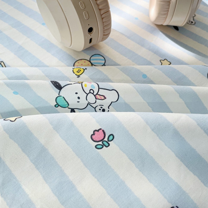 91家纺网 家纺一手货源 找家纺 春雨家居 2025新款春夏卡通印花全棉单枕套 3.兔兔乐园