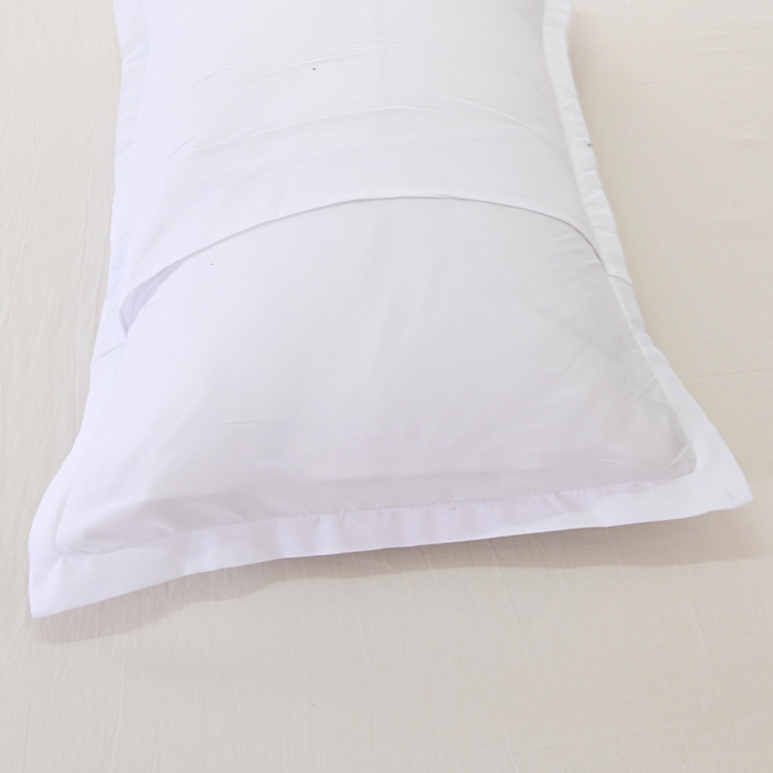 91家纺网 家纺一手货源 找家纺 梵巢2025新款水洗棉纯色单品枕套 纯白