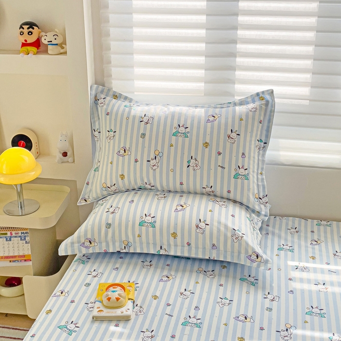 91家纺网 家纺一手货源 找家纺 春雨家居 2025新款春夏卡通印花全棉单枕套 3.兔兔乐园