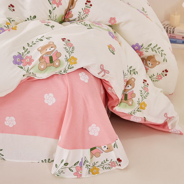 91家纺网 家纺一手货源 找家纺 潮邦创意家居 2025特价春夏新款13070全棉四件套 【第一批】 缤纷花园