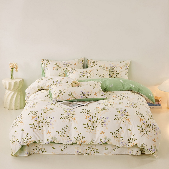 91家纺网 家纺一手货源 找家纺 潮邦创意家居 2025特价春夏新款13070全棉四件套 【第一批】 絮言