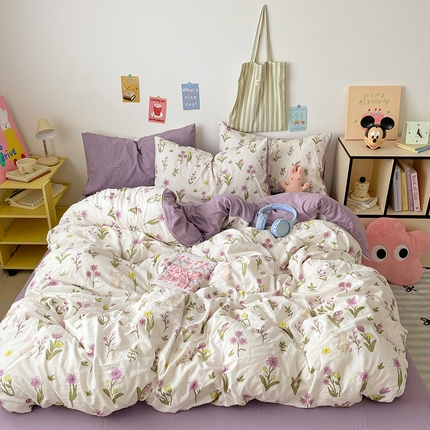 91家纺网 家纺一手货源 找家纺 （总）卡斯诺家纺馆 2025新款水洗云朵棉四件套【下载文件夹包含买家秀】