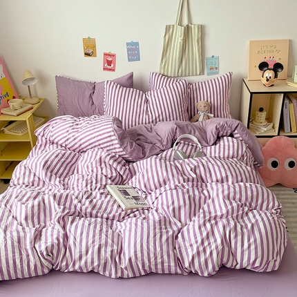 91家纺网 家纺一手货源 找家纺 （总）卡斯诺家纺馆 2025新款水洗云朵棉四件套【下载文件夹包含买家秀】