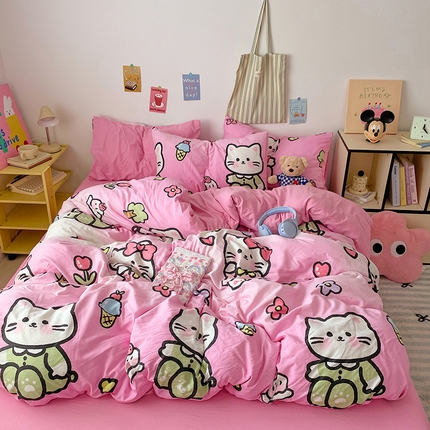 91家纺网 家纺一手货源 找家纺 （总）卡斯诺家纺馆 2025新款水洗云朵棉四件套【下载文件夹包含买家秀】