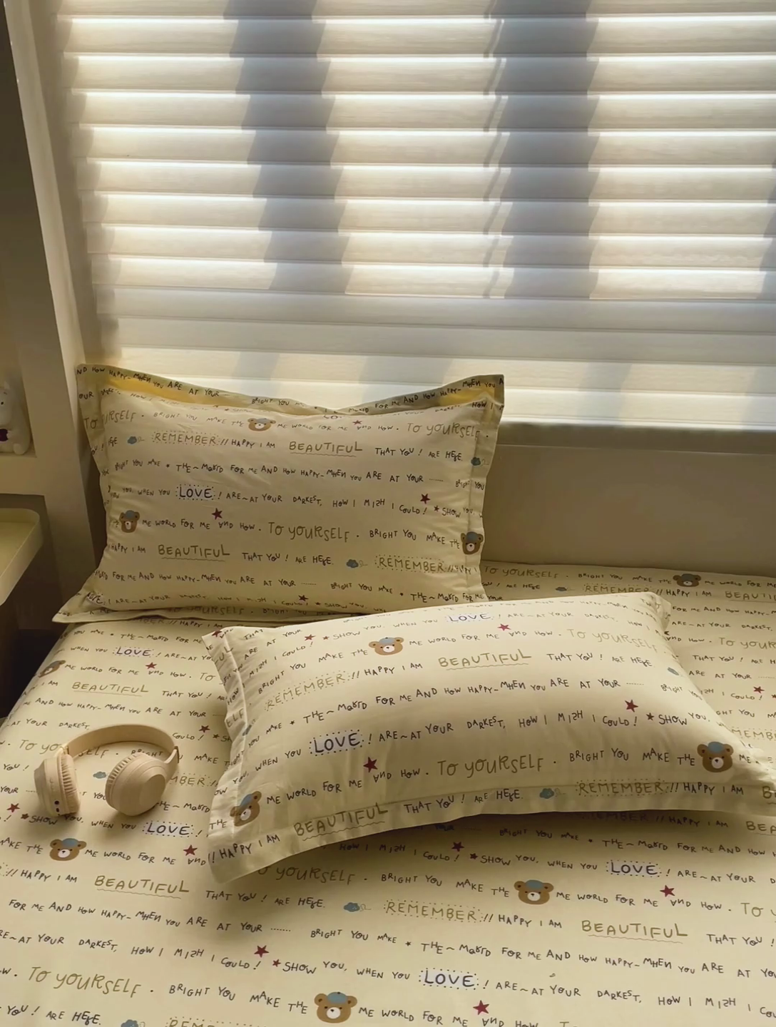 91家纺网 家纺一手货源 找家纺 春雨家居 2025新款春夏卡通印花全棉单枕套 20.红星小熊