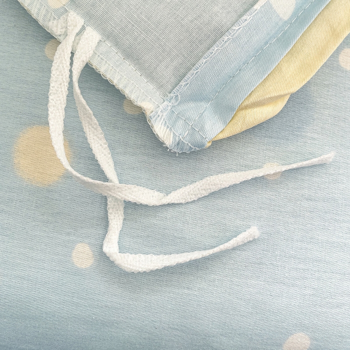 91家纺网 家纺一手货源 找家纺 春雨家居 2025新款春夏卡通印花全棉单被套 蓝色泡芙狗