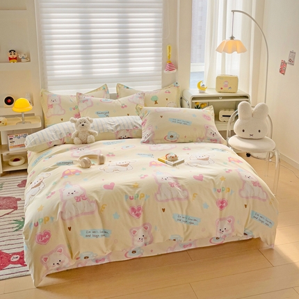 91家纺网 家纺一手货源 找家纺 （总）春雨家居 2026新款春夏卡通印花全棉四件套