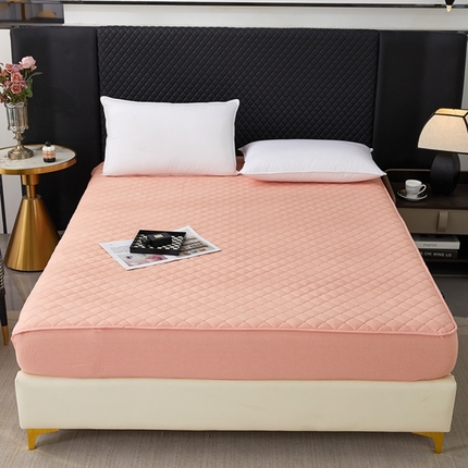 91家纺网 家纺一手货源 找家纺 寝居阁 2025新款纯棉水洗棉小金豆刺绣床笠 金豆豆-玉色