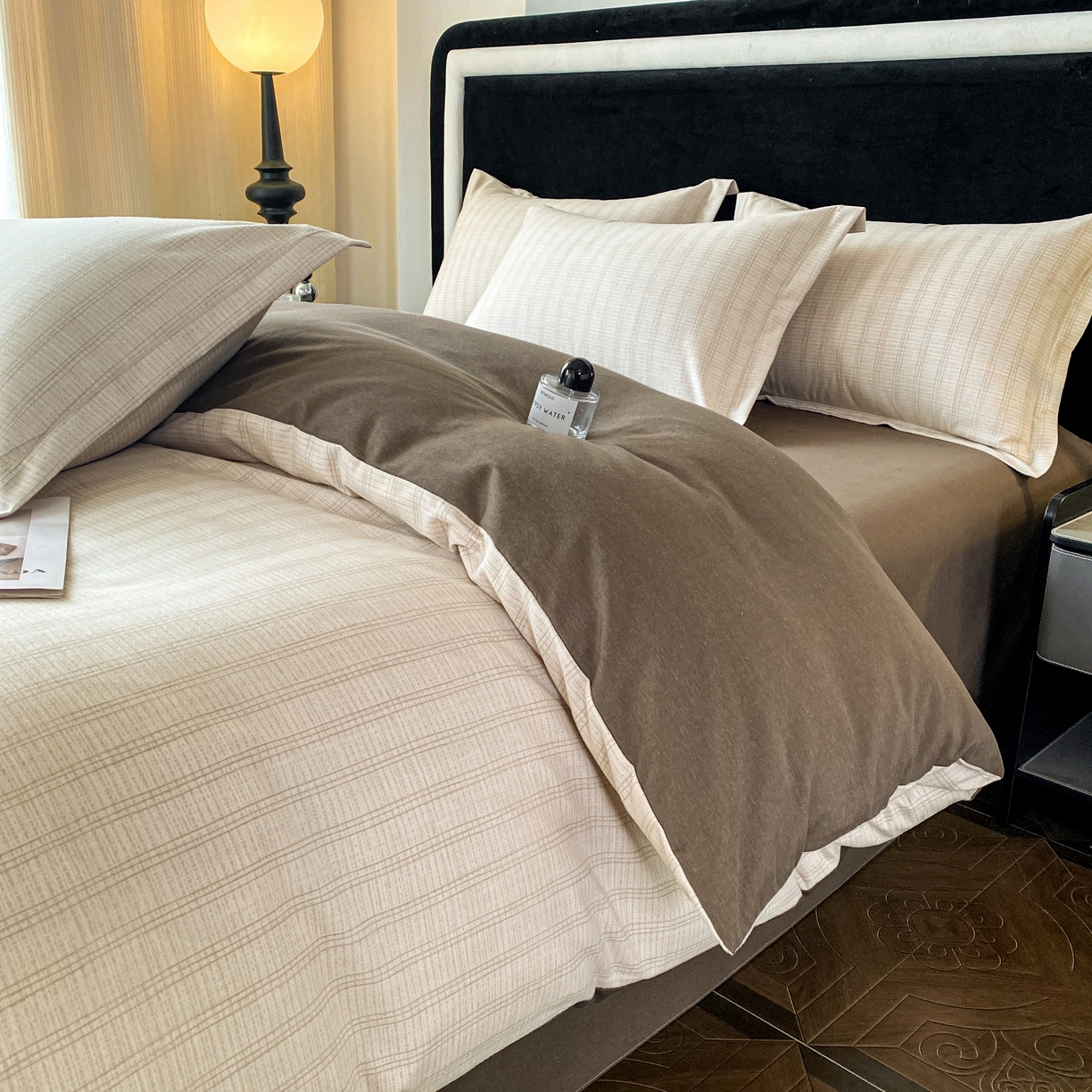 91家纺网 家纺一手货源 找家纺 大吉  2024新款加厚喷气全棉磨毛被套 米勒