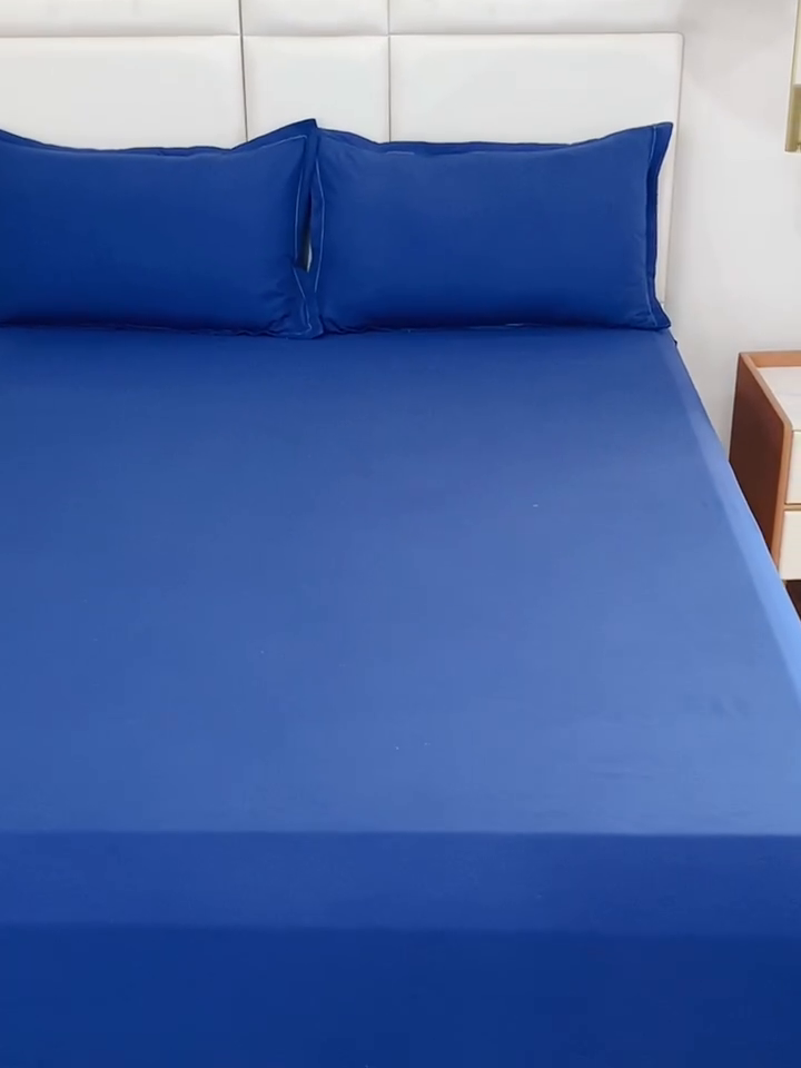 91家纺网 家纺一手货源 找家纺 梵巢2025新款水洗棉纯色单品床单（风格一） 纯白