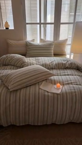 91家纺网 家纺一手货源 找家纺 澳萝拉 2025新款全棉水洗棉印花款四件套-风格一 左岸-绿