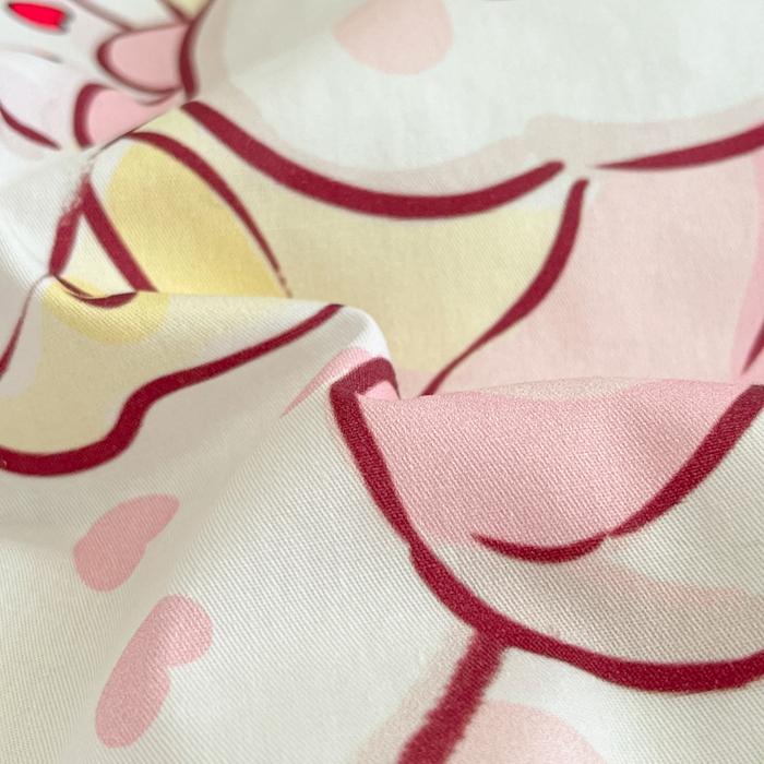 91家纺网 家纺一手货源 找家纺 涵宸家纺 2025新款全棉印花四件套 A兔小妞