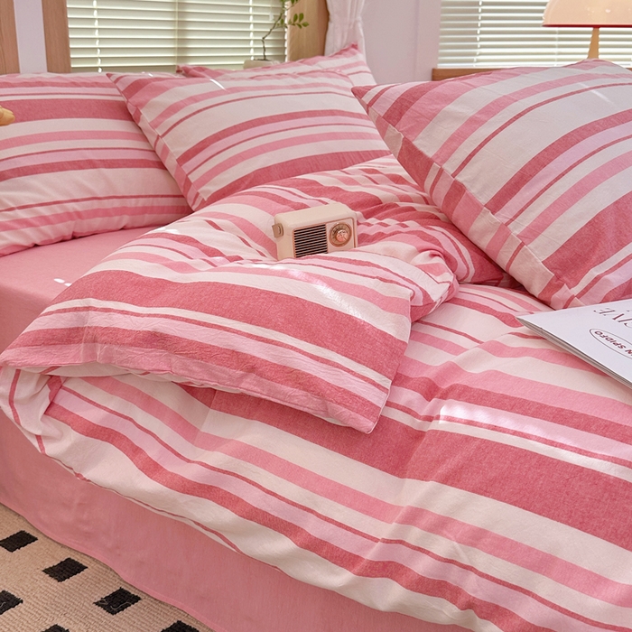 91家纺网 家纺一手货源 找家纺 （总）澳萝拉 2025新款全棉水洗棉印花款四件套-风格二