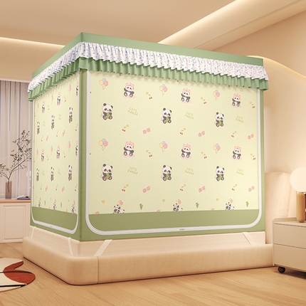 91家纺网 家纺一手货源 找家纺 （总）迪凡保罗蚊帐 2025新款2503专版印花遮光帘防摔坐床蚊帐建模图