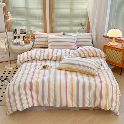 91家纺网 家纺一手货源 找家纺 （总）澳萝拉 2025新款全棉水洗棉印花款四件套-风格二