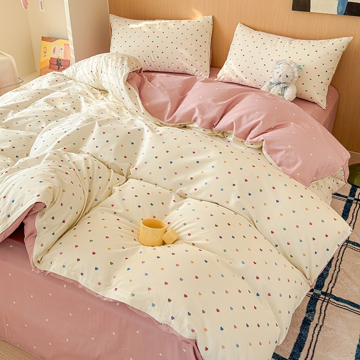 91家纺网 家纺一手货源 找家纺 （总）感遇全棉软萌清新四件套