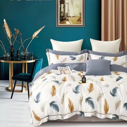 91家纺网 家纺一手货源 找家纺 （总）磨毛世家家纺 2025新款13372铂金凯丽四件套-实体花色