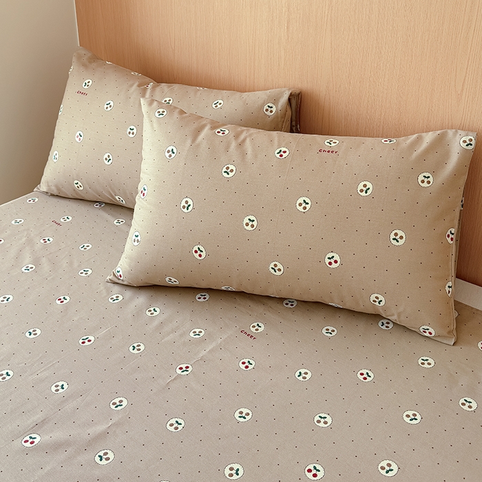 91家纺网 家纺一手货源 找家纺 感遇全棉软萌清新四件套 车厘子