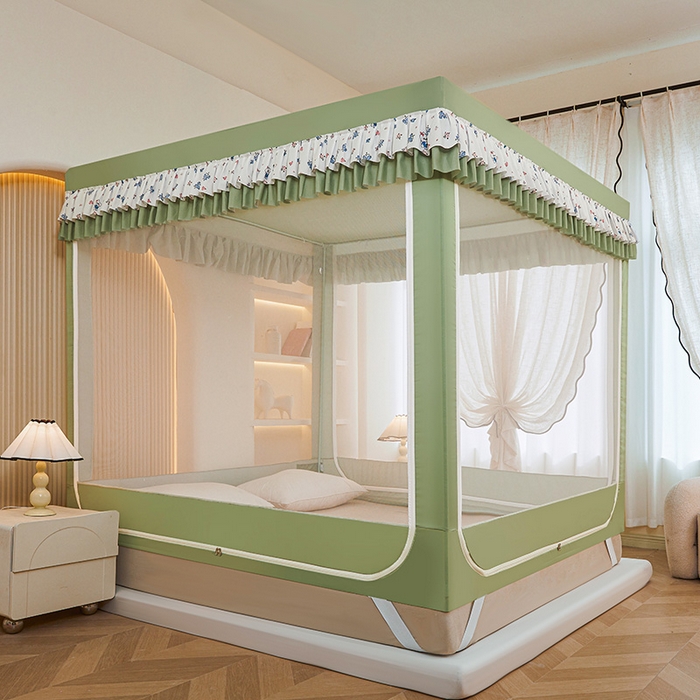 91家纺网 家纺一手货源 找家纺 迪凡保罗蚊帐 2025新款2503专版印花遮光帘防摔坐床蚊帐实拍图 潮玩俱乐部