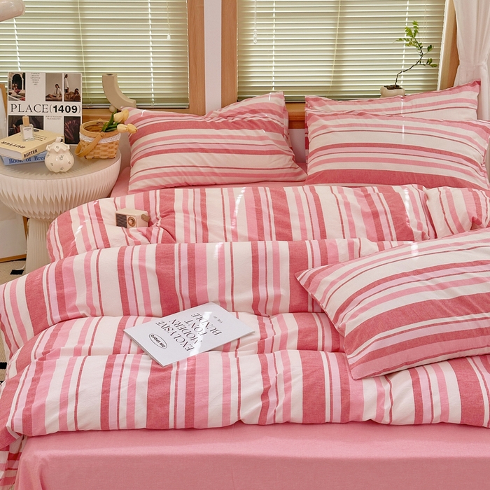 91家纺网 家纺一手货源 找家纺 （总）澳萝拉 2025新款全棉水洗棉印花款四件套-风格二