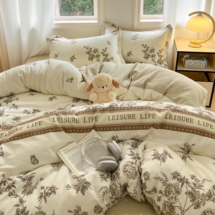 91家纺网 家纺一手货源 找家纺 涵宸家纺 2025新款全棉印花四件套 F慕情