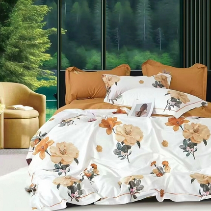 91家纺网 家纺一手货源 找家纺 （总）磨毛世家家纺 2025新款13372铂金凯丽四件套-实体花色