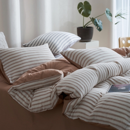 91家纺网 家纺一手货源 找家纺 （总）金丝鸟家纺 2025新款全棉皱皱纱系列四件套