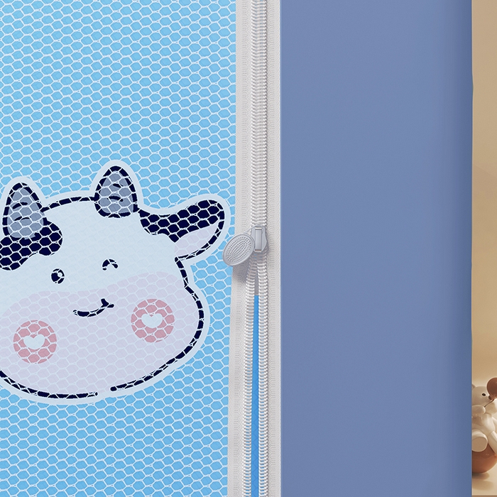 91家纺网 家纺一手货源 找家纺 迪凡保罗蚊帐 2025新款2503专版印花遮光帘防摔坐床蚊帐建模图 快乐牛牛