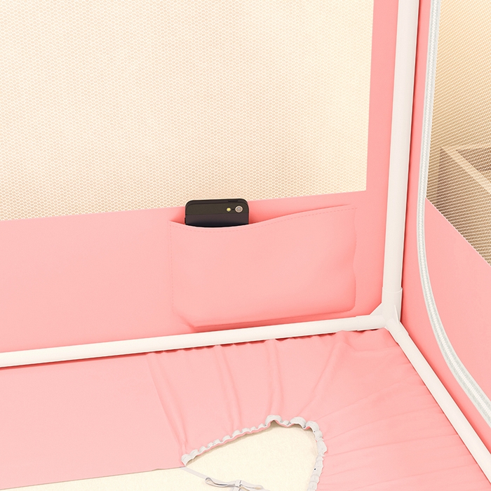 91家纺网 家纺一手货源 找家纺 迪凡保罗蚊帐 2025新款2503专版印花遮光帘防摔坐床蚊帐建模图 粉红兔兔