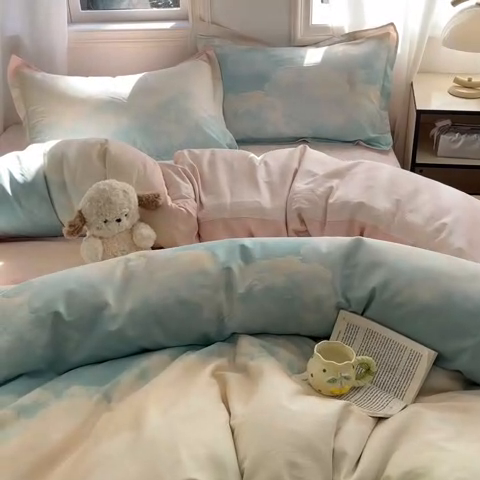 91家纺网 家纺一手货源 找家纺 涵宸家纺 2025新款全棉印花四件套 B遐想