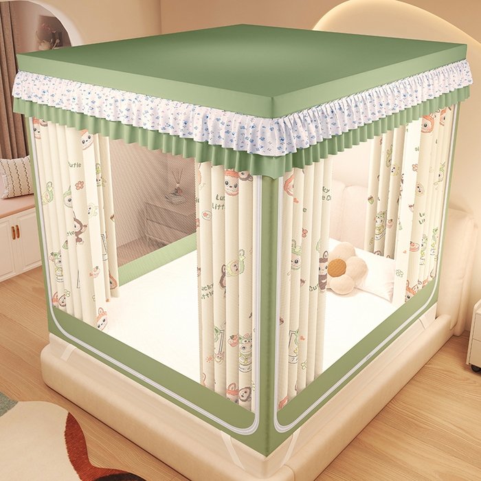 91家纺网 家纺一手货源 找家纺 迪凡保罗蚊帐 2025新款2503专版印花遮光帘防摔坐床蚊帐建模图 潮玩俱乐部