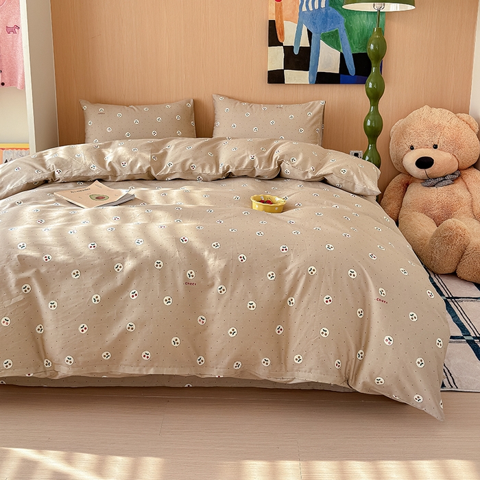 91家纺网 家纺一手货源 找家纺 感遇全棉软萌清新四件套 车厘子