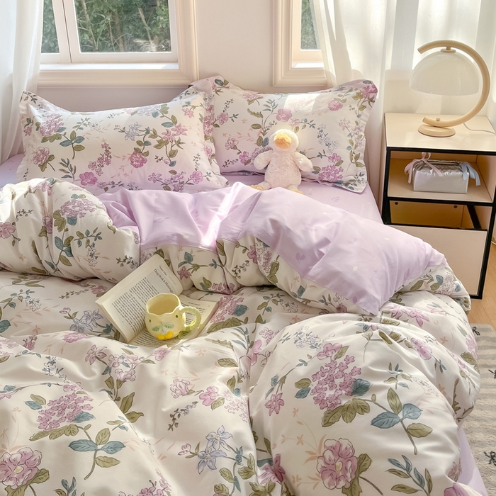 91家纺网 家纺一手货源 找家纺 涵宸家纺 2025新款全棉印花四件套 B花之恋