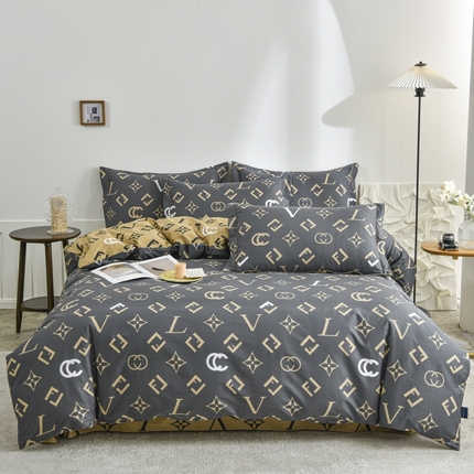 91家纺网 家纺一手货源 找家纺 （总）磨毛世家家纺2025新款13376全棉铂金凯丽四件套四季款纯棉套件