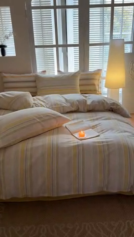 91家纺网 家纺一手货源 找家纺 澳萝拉 2025新款全棉水洗棉印花款四件套-风格一 西蒙-黄