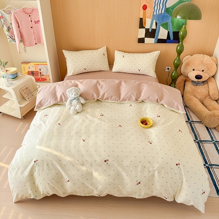 91家纺网 家纺一手货源 找家纺 （总）感遇全棉软萌清新四件套