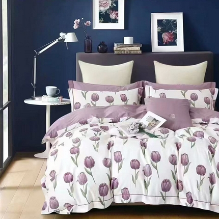 91家纺网 家纺一手货源 找家纺 （总）磨毛世家家纺 2025新款13372铂金凯丽四件套-实体花色