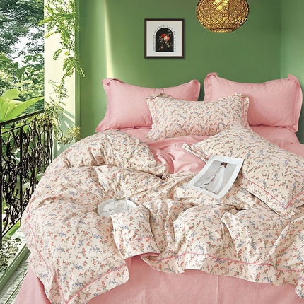 91家纺网 家纺一手货源 找家纺 （总）磨毛世家家纺 2025新款13372铂金凯丽四件套-实体花色