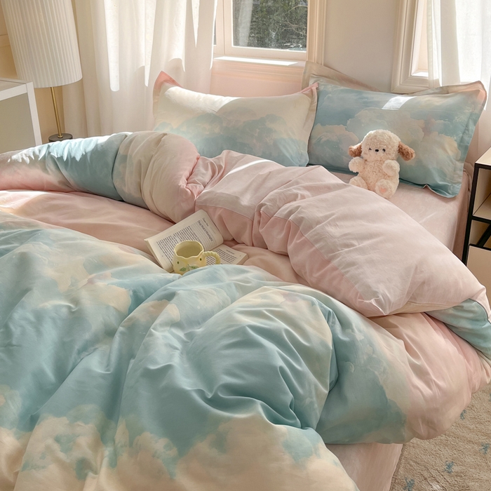 91家纺网 家纺一手货源 找家纺 涵宸家纺 2025新款全棉印花四件套 B遐想