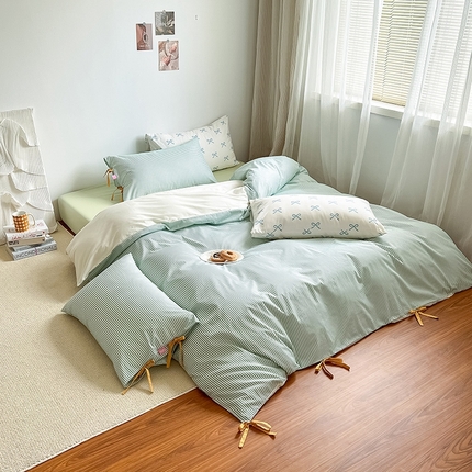 91家纺网 家纺一手货源 找家纺 （总）女子家纺  2025新款全棉数码工艺款四件套-禾风里