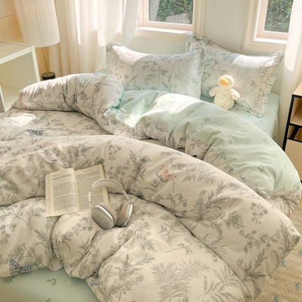 涵宸家纺 2025新款全棉印花四件套 B素汐